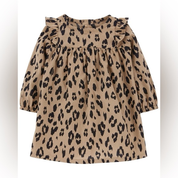 NWT - Carter’s - Baby Leopard Twill Dress - Picture 1 of 6